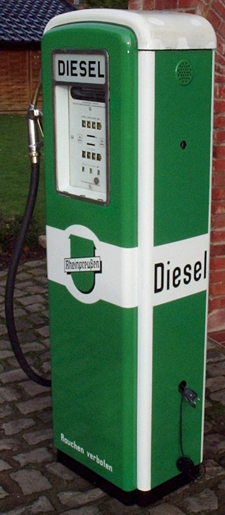Diesel Zapfsäule, Hersteller: Salzkotten Baujahr: 1951